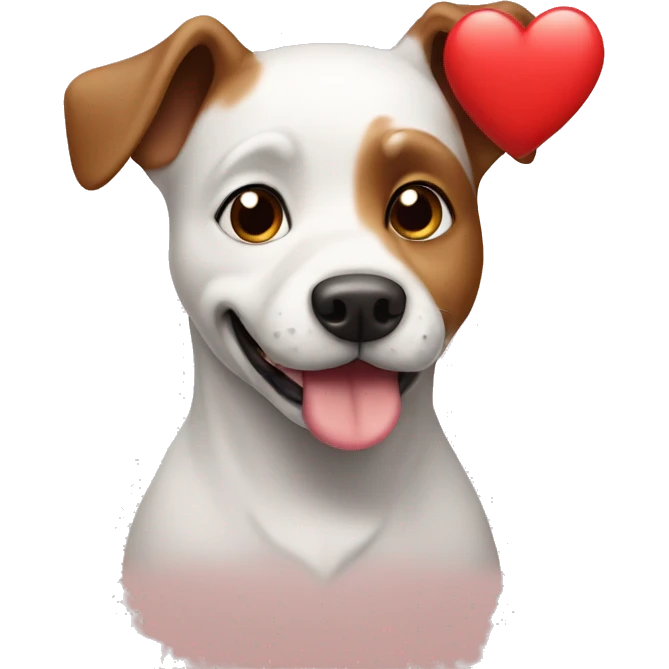 dog with heart emoji
