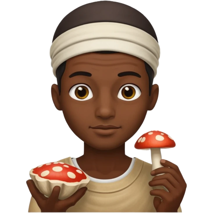 an egyptian man eating a mushroom  emoji