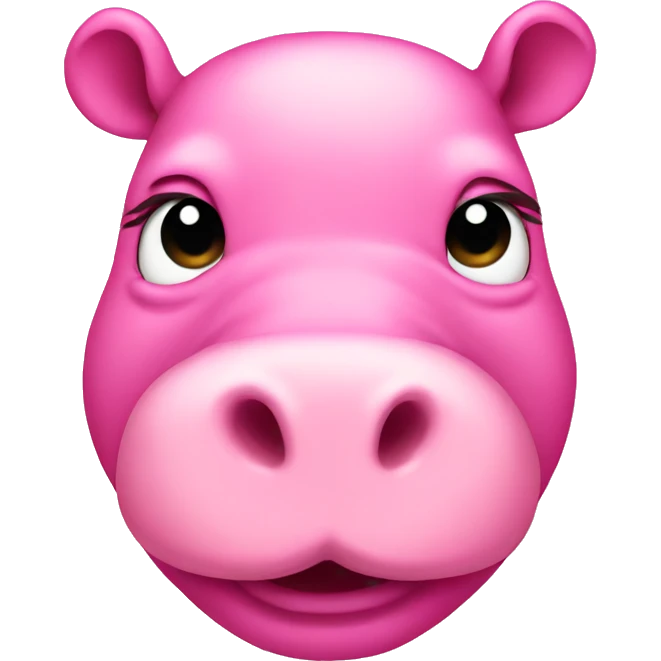 Pink hippo emoji