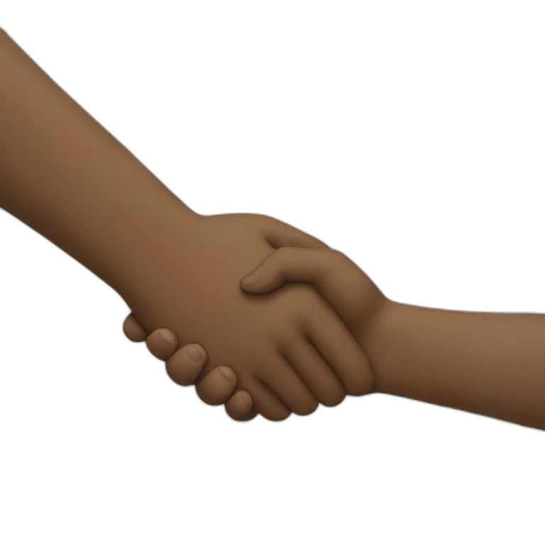 Cat hand shaking human emoji