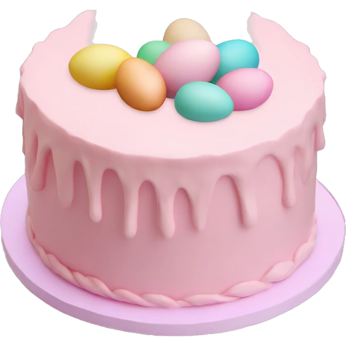 Easter pastel light pink cake emoji