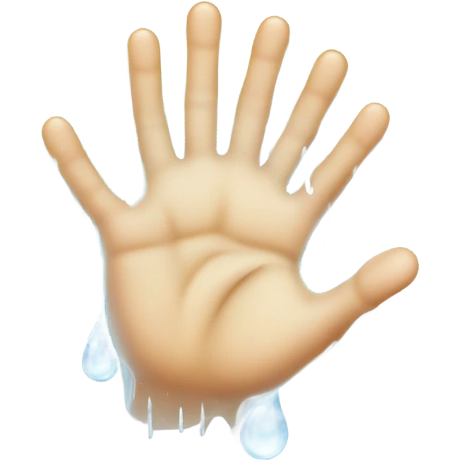 Hand wet emoji