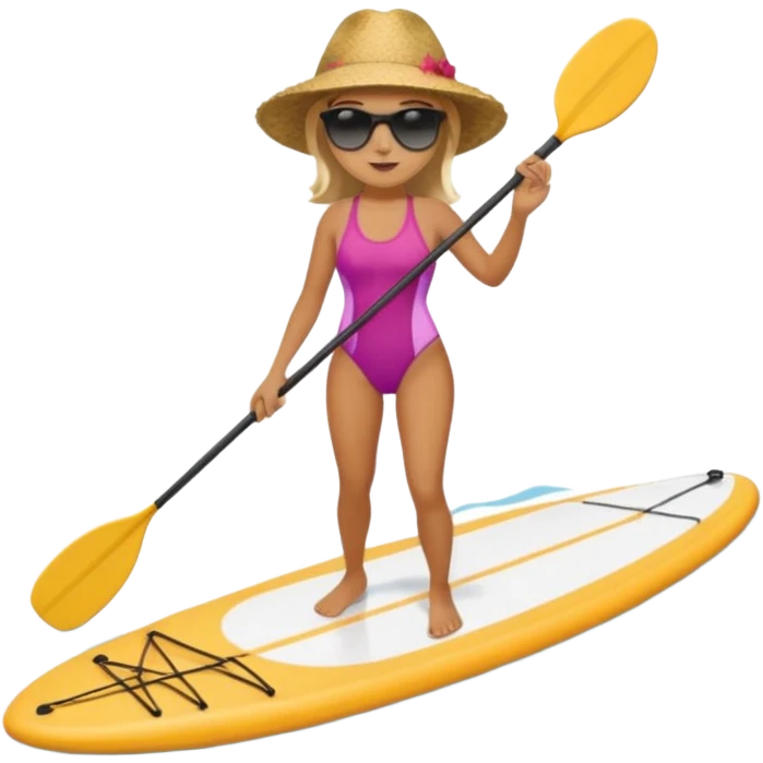 Creame una persona haciendo paddle board emoji
