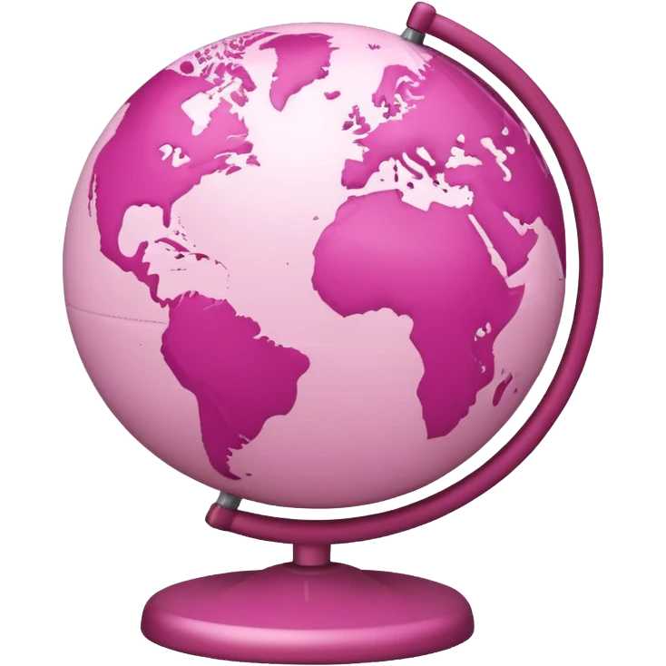 mix light pink dark pink and white girly globe with www under it.
It looks like an internet bar icon. emoji
