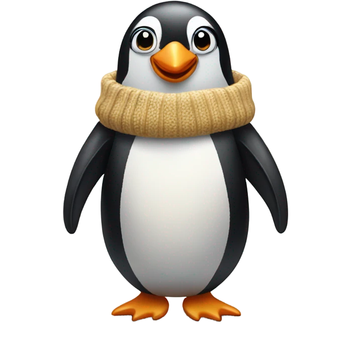 Penguin wearing a sweater emoji