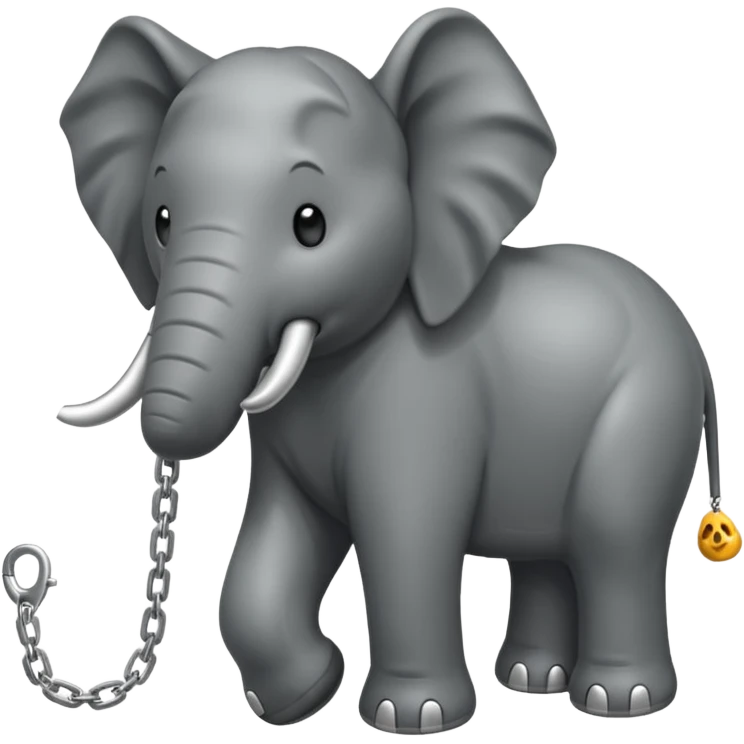 pata de elefante con  cadena, simulando esclavitud emoji