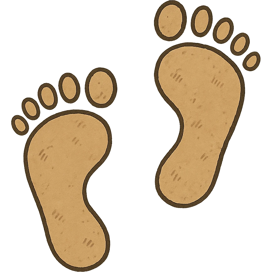 ghibli style footprints emoji