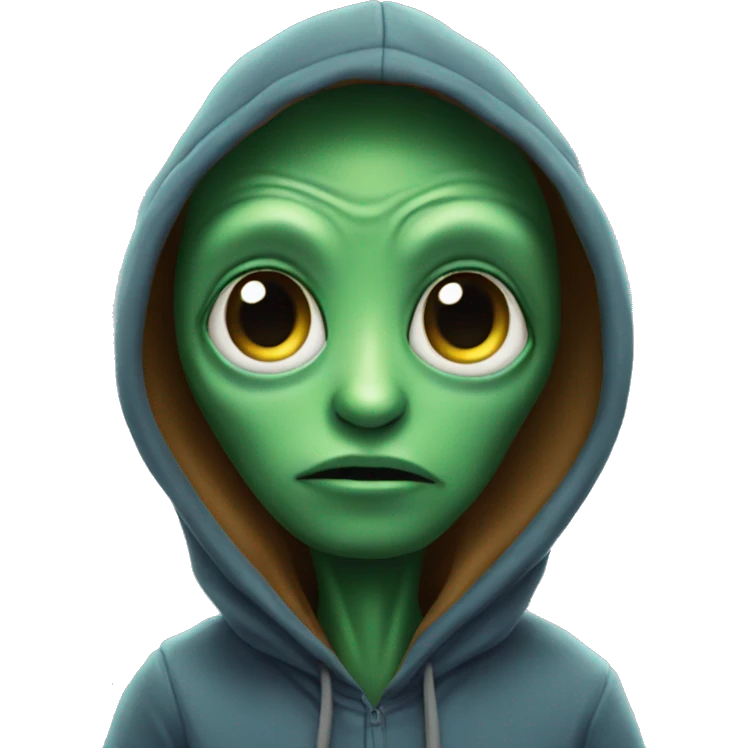 Alien with hoodie  emoji