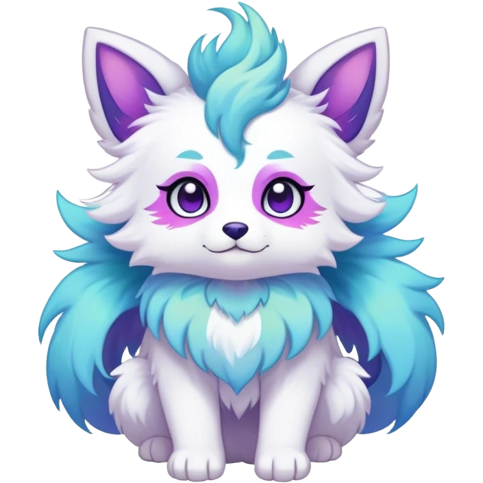 Kawaii bright fantasy ethereal anthro fursona Fakemon emoji