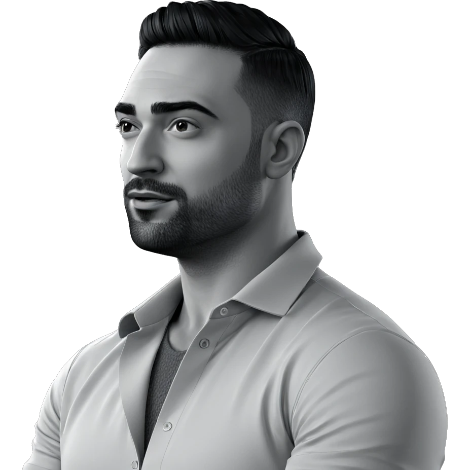 monochrome portrait of a man emoji