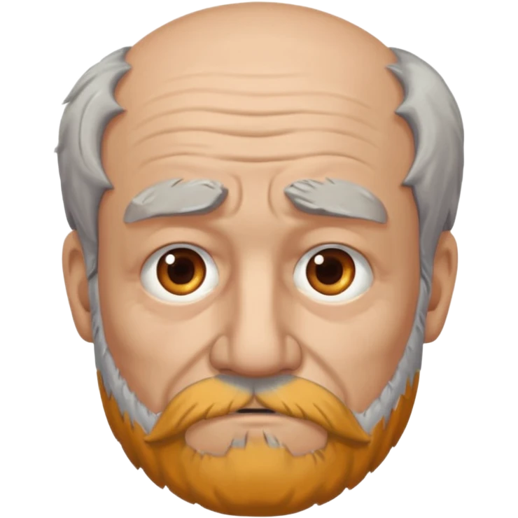  portrait of old man with scruffy beard emoji
