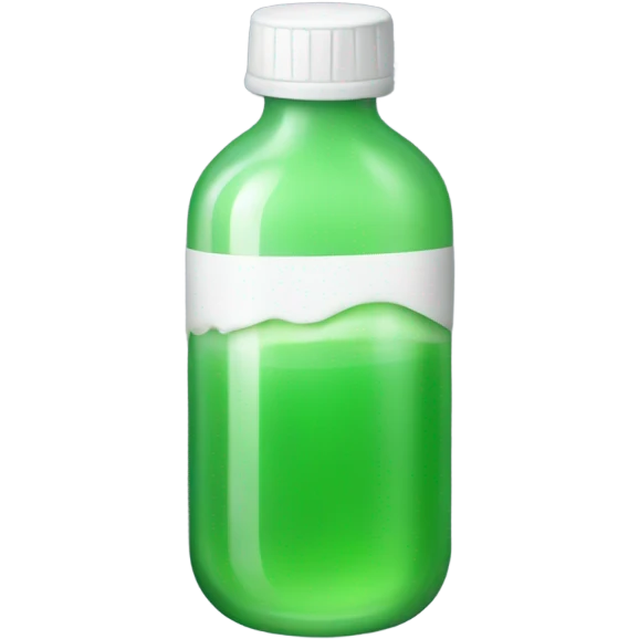 Baby bottle with green liquid  emoji