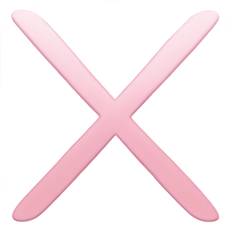 minimalistic pink x icon emoji