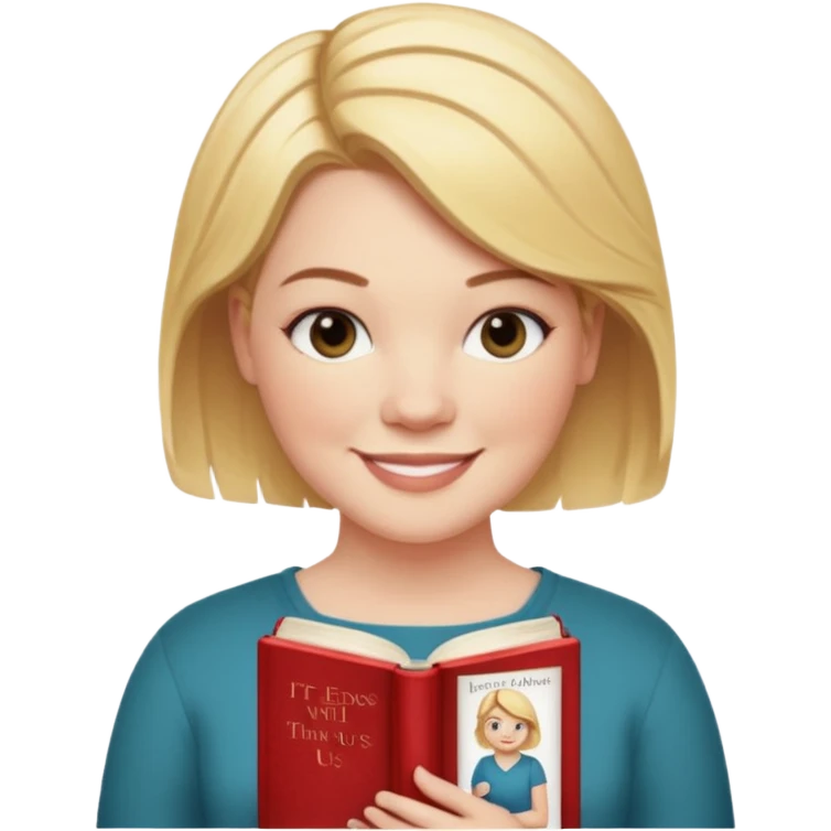 generate an ios genmoji of COLLEEN HOOVER "IT ENDS WITH US" book emoji