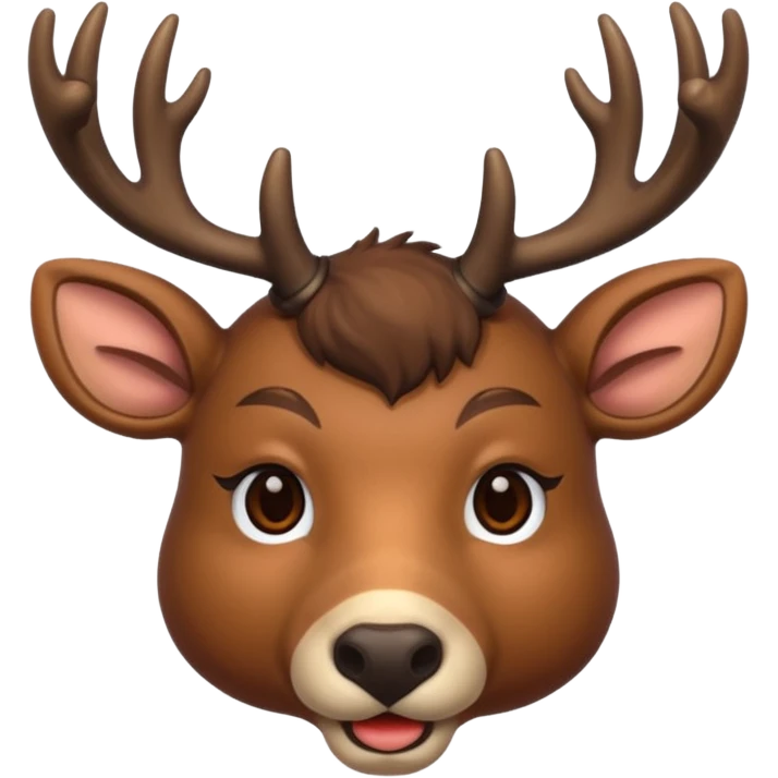 Deer wearing septum ring  emoji