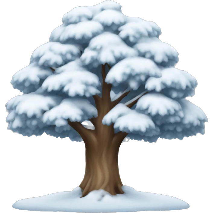 Un albero ricoperto di neve  emoji