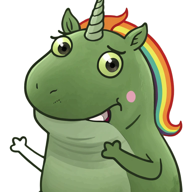 unicorn farting rainbows emoji
