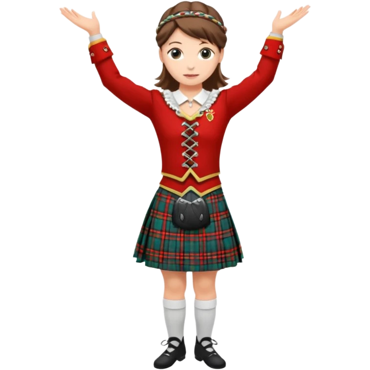 Female highland dancer wearing kilt emoji