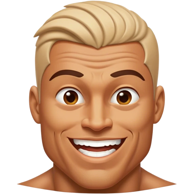Cinematic Realistic Hercules Portrait, head tilted dramatically with an exaggeratedly amused expression, featuring a bold yet playful demeanor. His rugged, muscular form and finely detailed classical garb are rendered with dynamic lighting and robust textures, conveying a rare moment of lighthearted mirth from a timeless legend. emoji