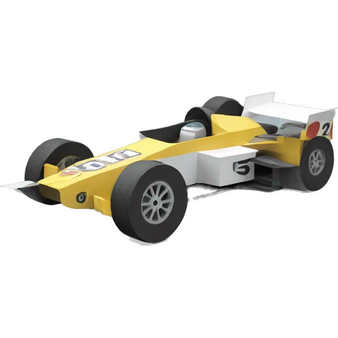 Papercraft racing car emoji