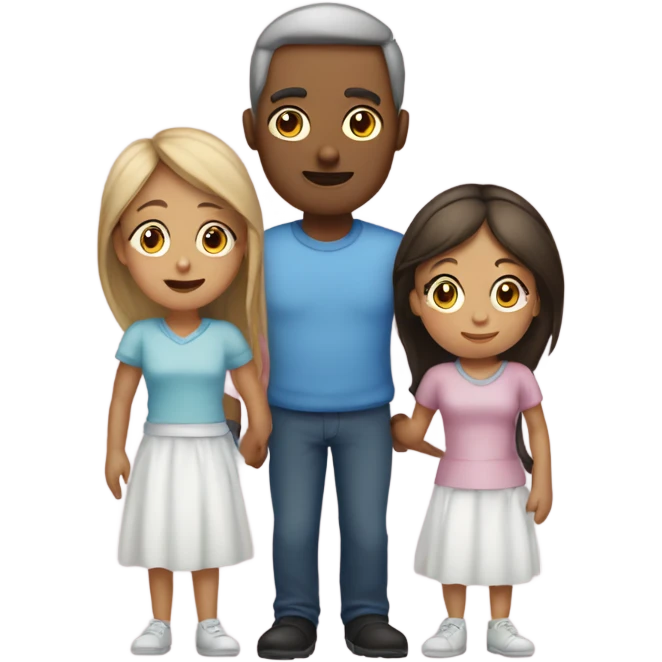 Mom and dad and three sisters emoji