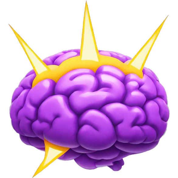 purple brain lightning bolt emoji