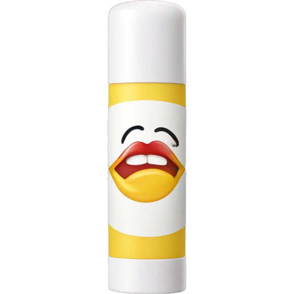 lip balm with label emoji