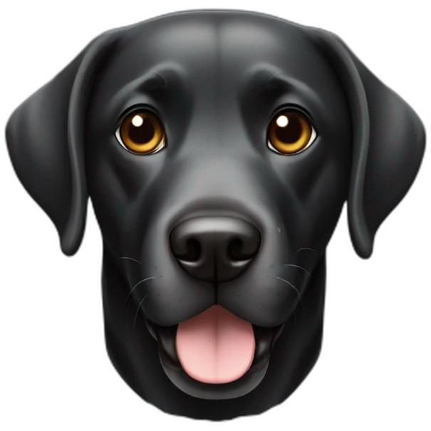black labrador dog emoji