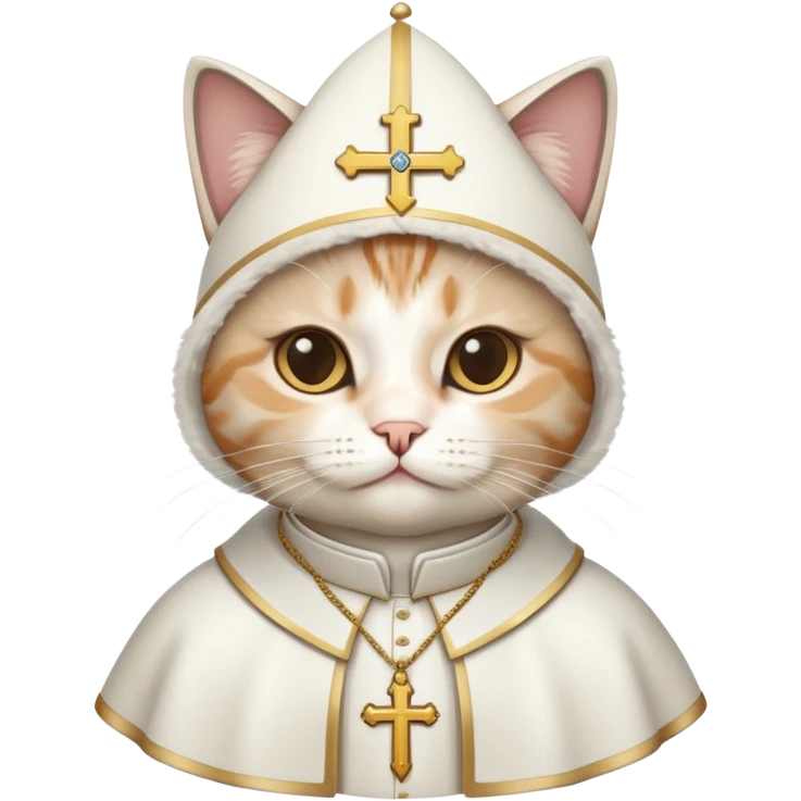 Cat  wearing pope clothes emoji