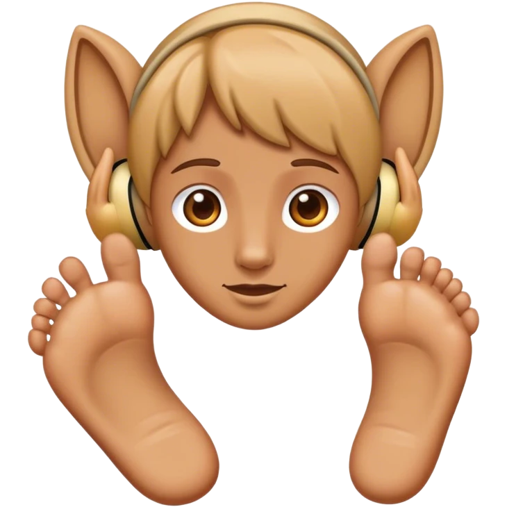 feet as ears emoji