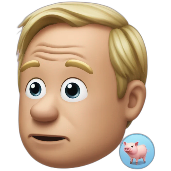 Donald Tusk on a pig emoji