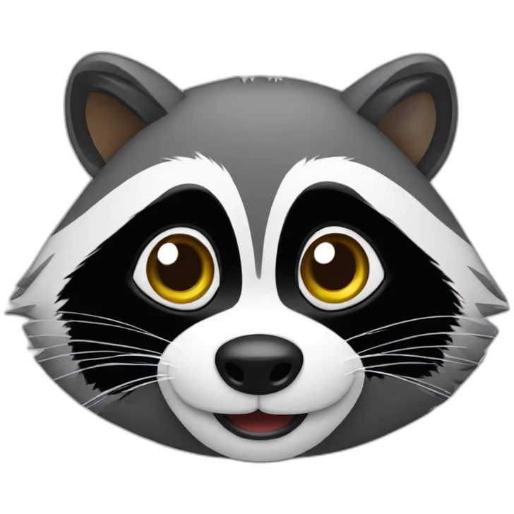racoon-face-happy emoji