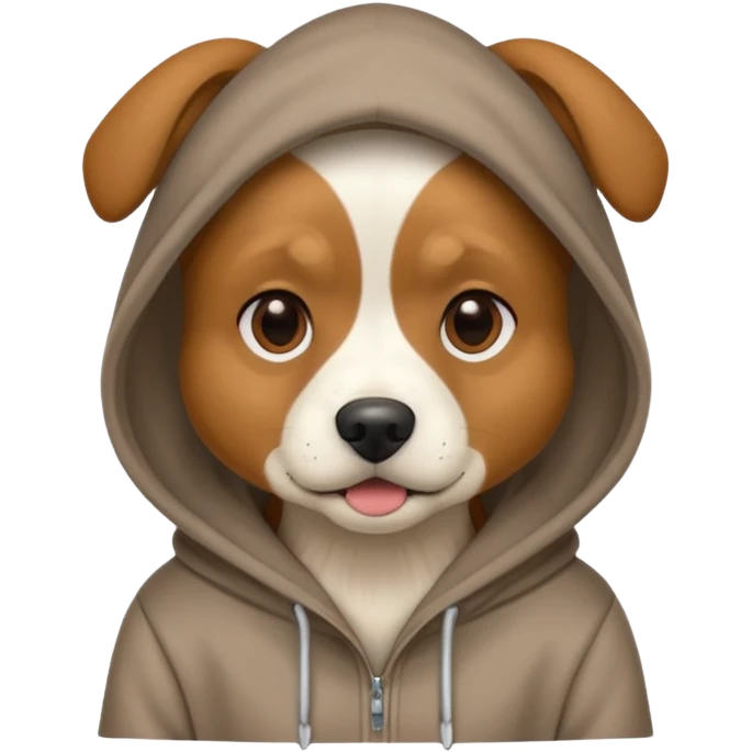 Dog wearing a hoodie emoji