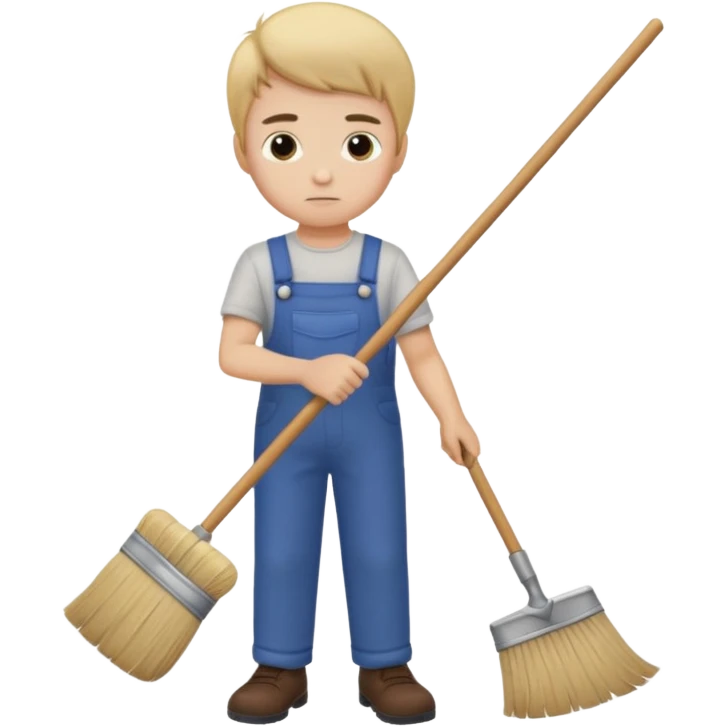 niño barriendo emoji