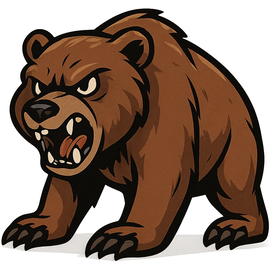 angry animal, stylized emoji