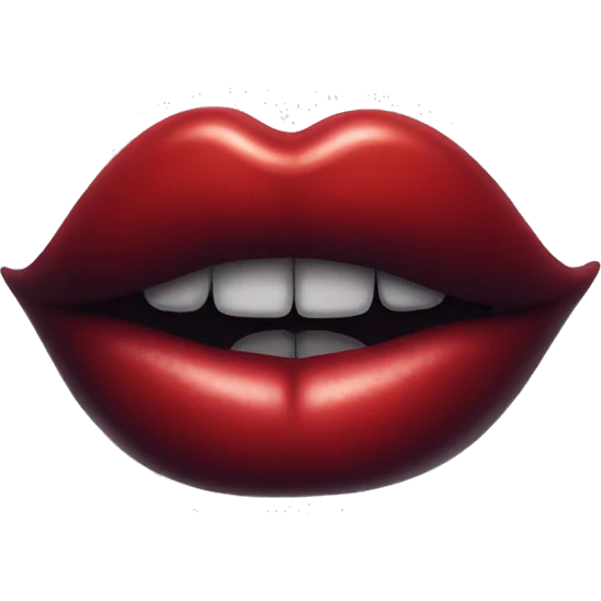 Red vampire lips emoji