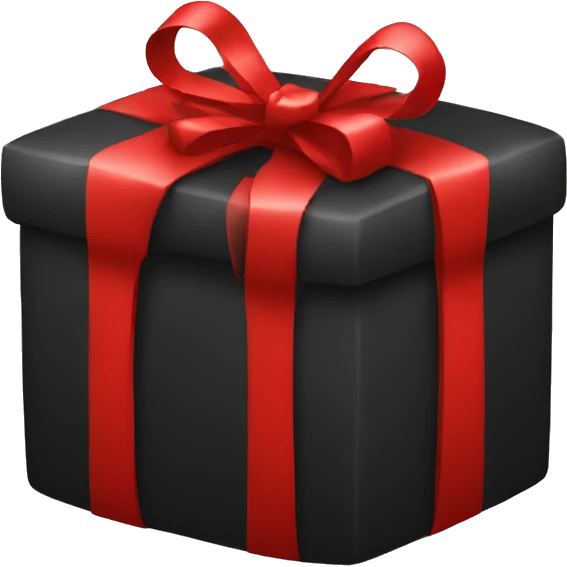 present black and red emoji