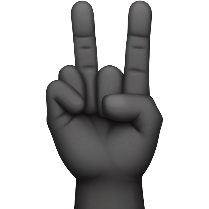 Upside down rock on hand sign emoji