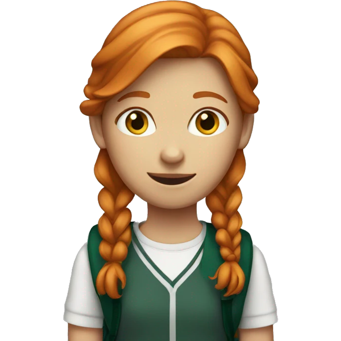 ginger hair girl at school  emoji