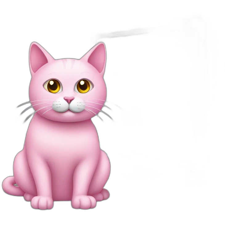 pink cat and gray laptop emoji