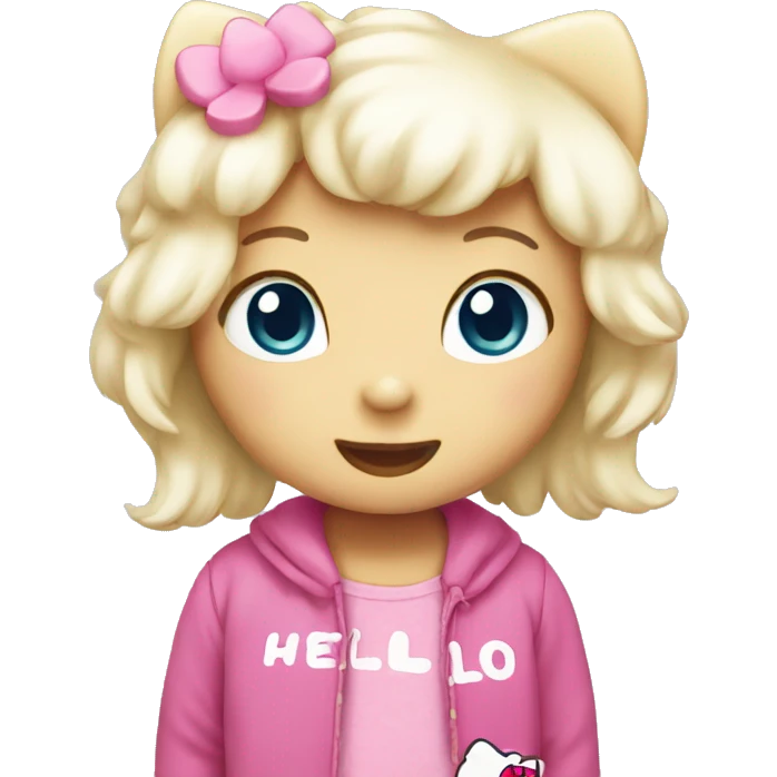 Cute hello Kitty emoji