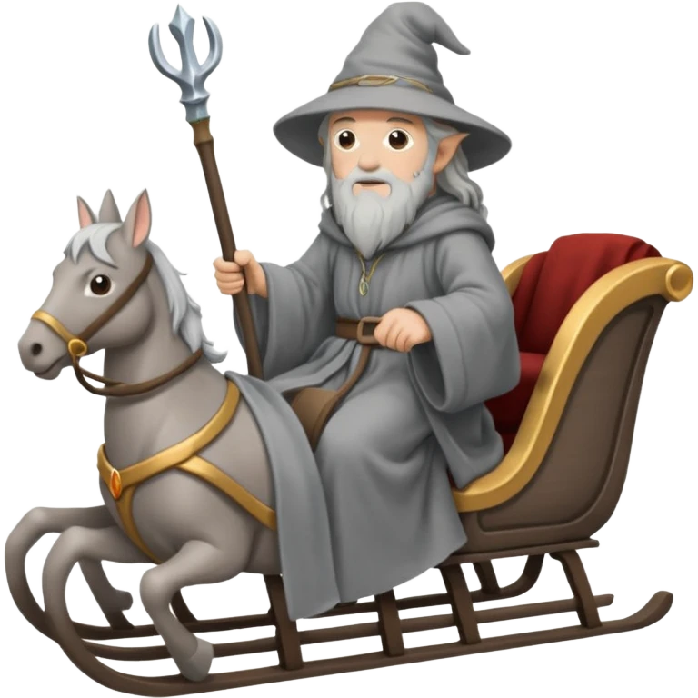 Gandalf on a sleigh emoji