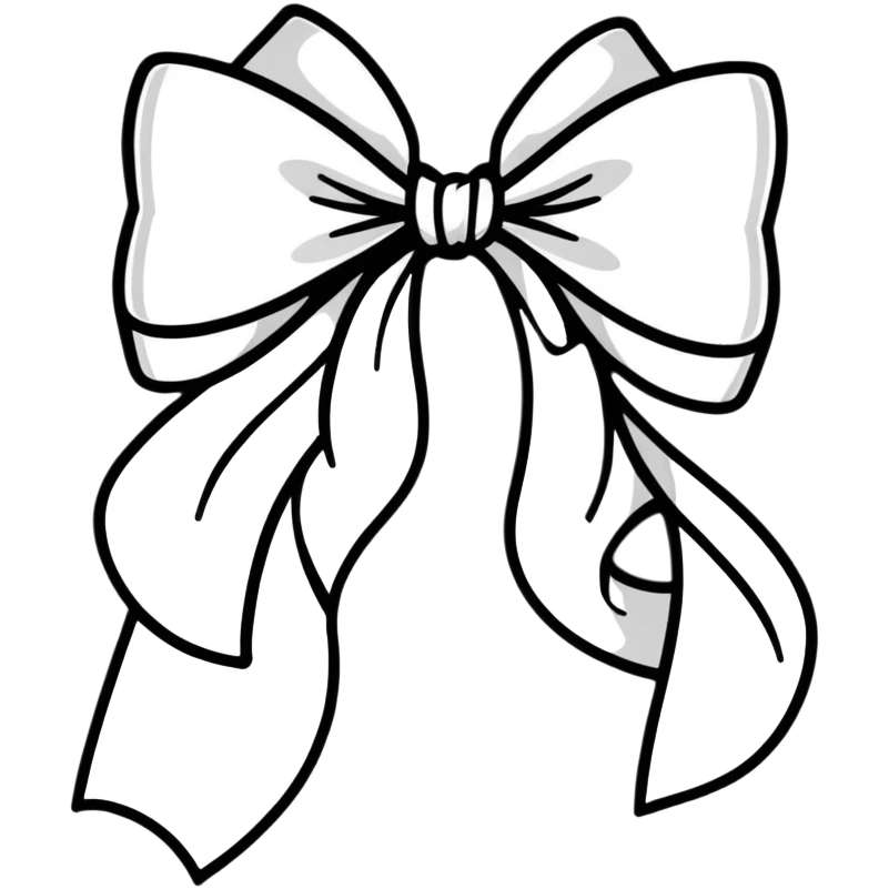 colorful ribbon hair bow emoji