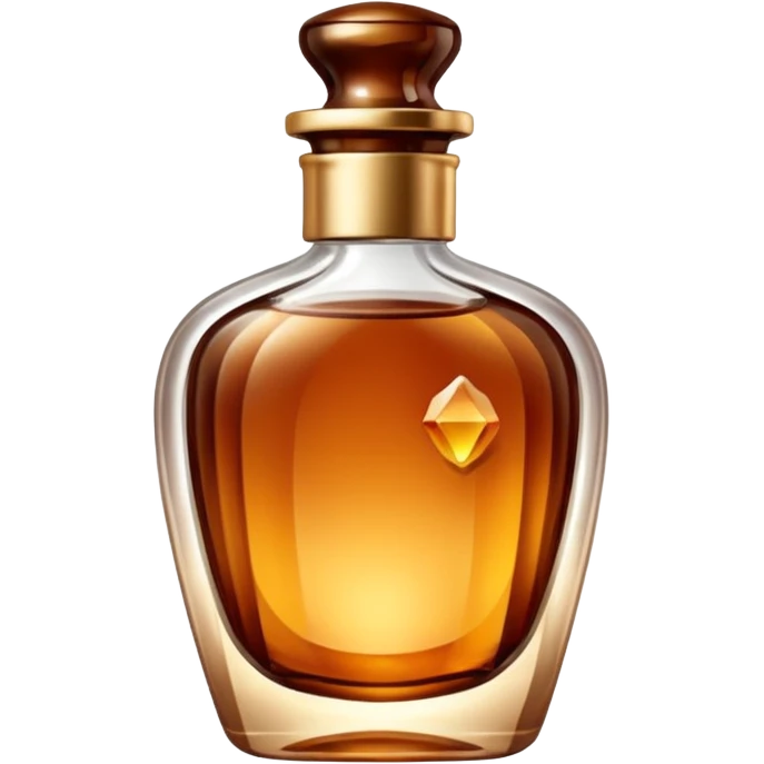 Organic cosmetic in a brown cristal bottle emoji