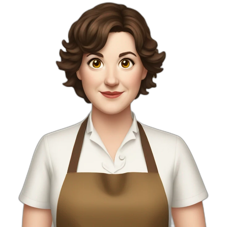 Melanie lynskey apron light brown hair emoji