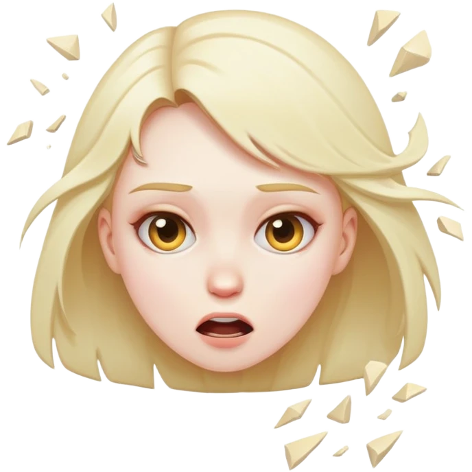 A girl crashing out emoji