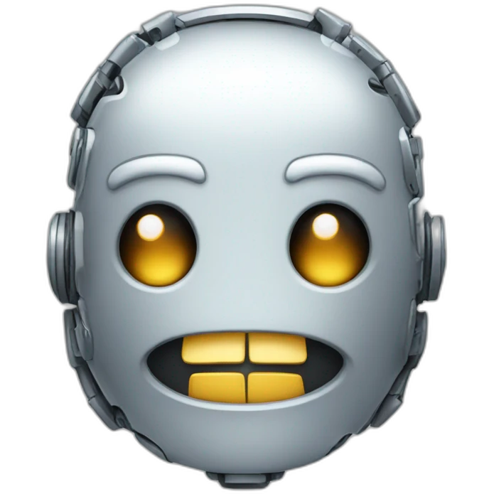 /robotic-Grinning-Face-with-Sweat emoji