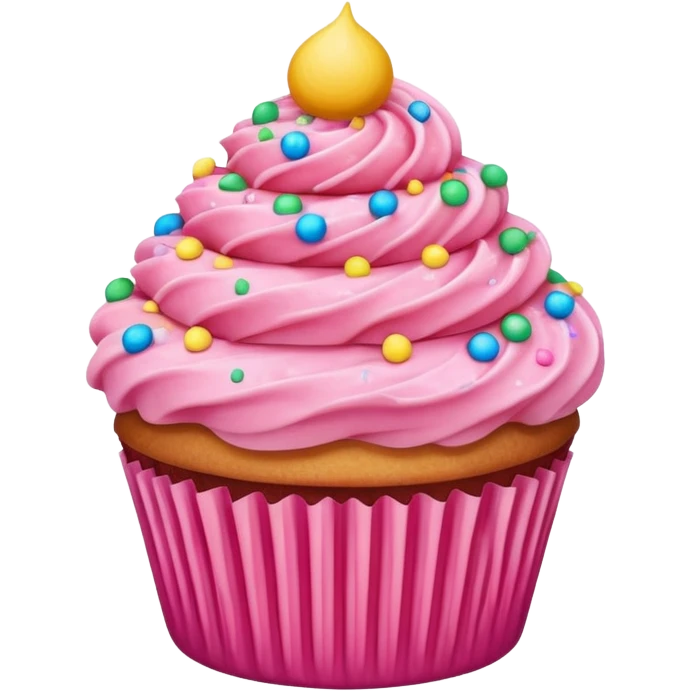 Cupcake with pink icing emoji