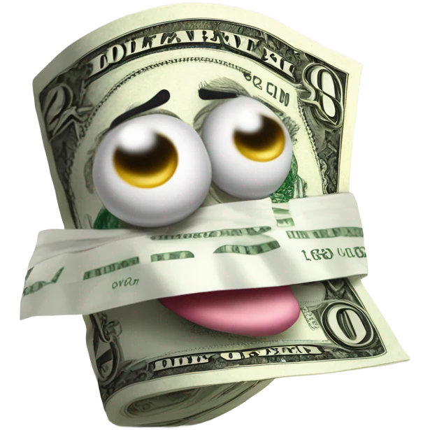 Doodle with money tongue  emoji