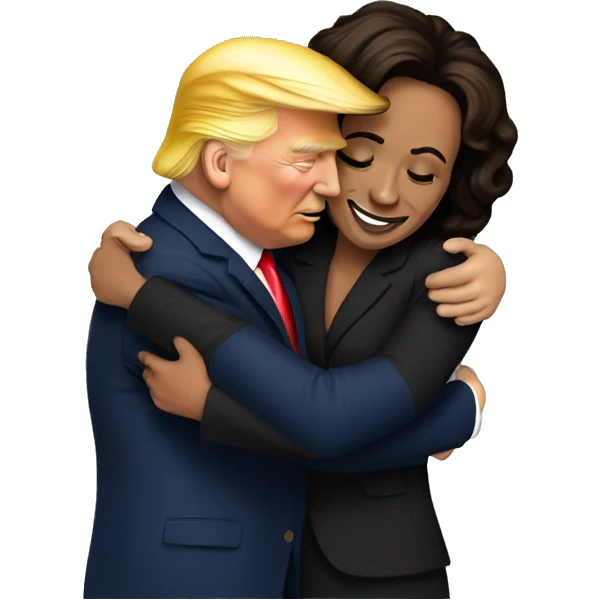 create trump hugging kamala emoji